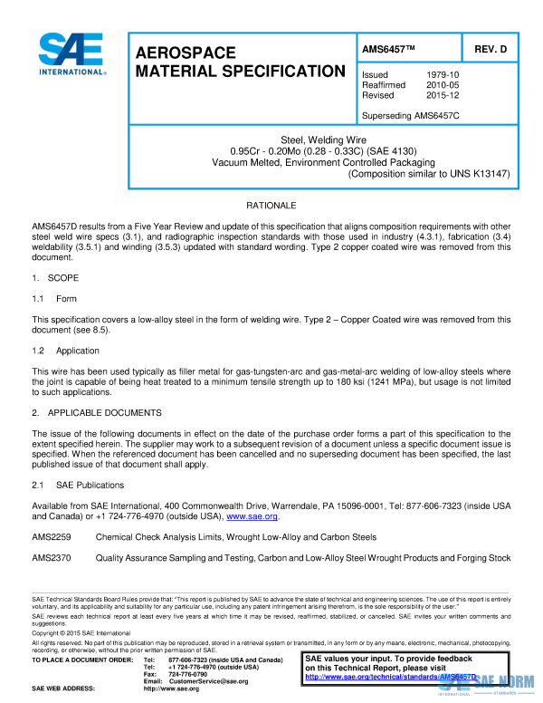 SAE AMS 6457 Series PDF