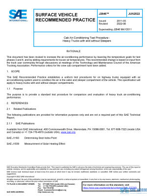 SAE J 2646 Series PDF