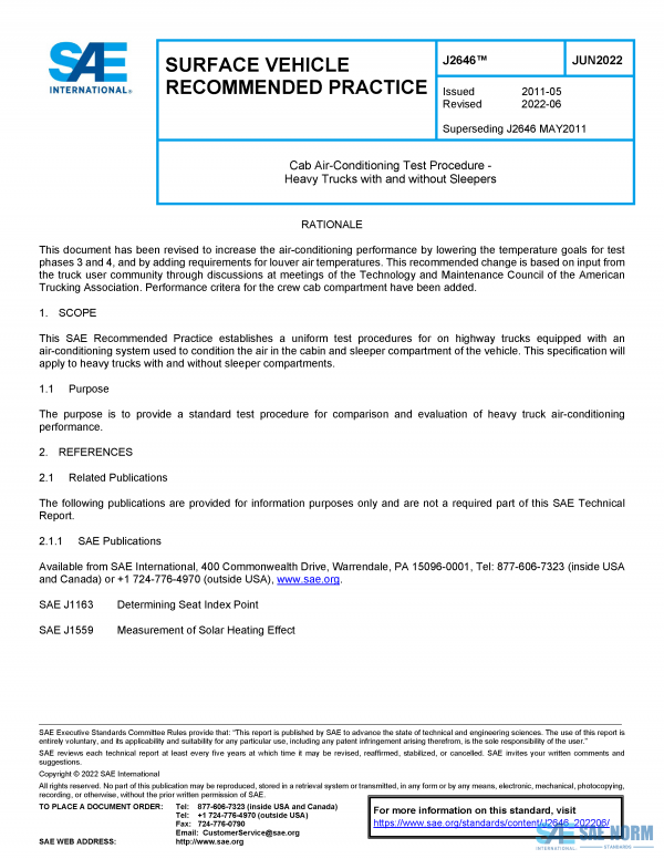 SAE J 2646 Series PDF