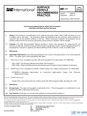 SAE J 1256 Series PDF