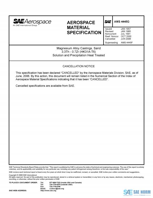 SAE AMS 4445 Series PDF
