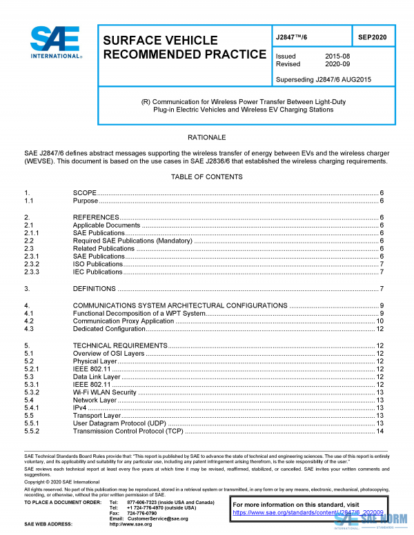 SAE J 2847/6 Series PDF