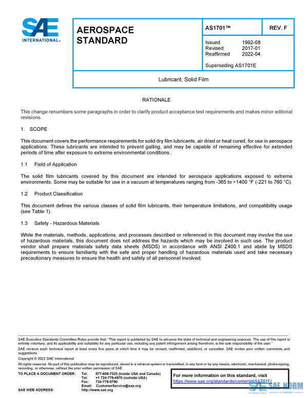 SAE AS 1701 Series PDF