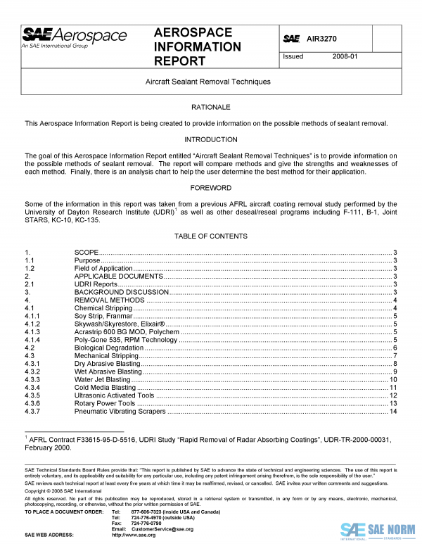 SAE AIR 3270 Series PDF