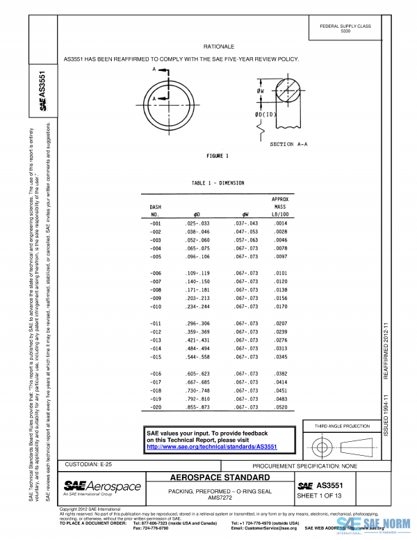 SAE AS 3551 Series PDF