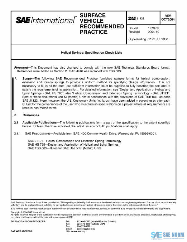 SAE J 1122 Series PDF