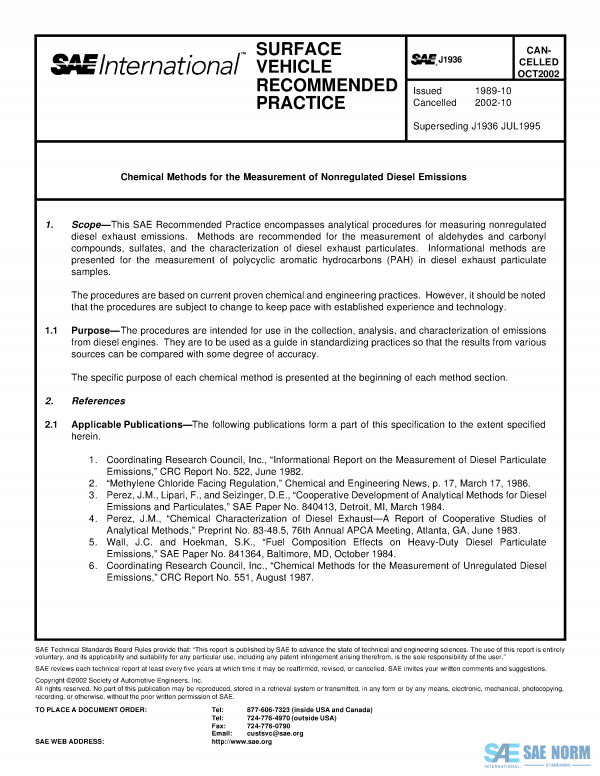SAE J 1936 Series PDF