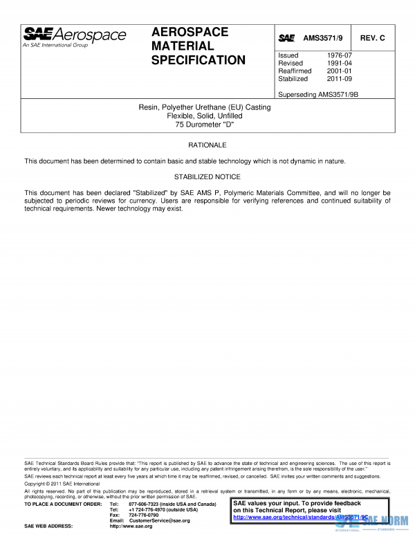 SAE AMS 3571/9 Series PDF