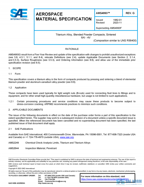 SAE AMS 4993 Series PDF