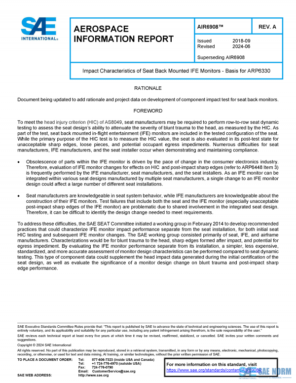 SAE AIR 6908 Series PDF