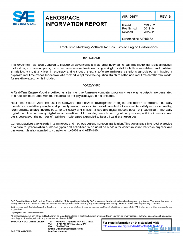 SAE AIR 4548 Series PDF