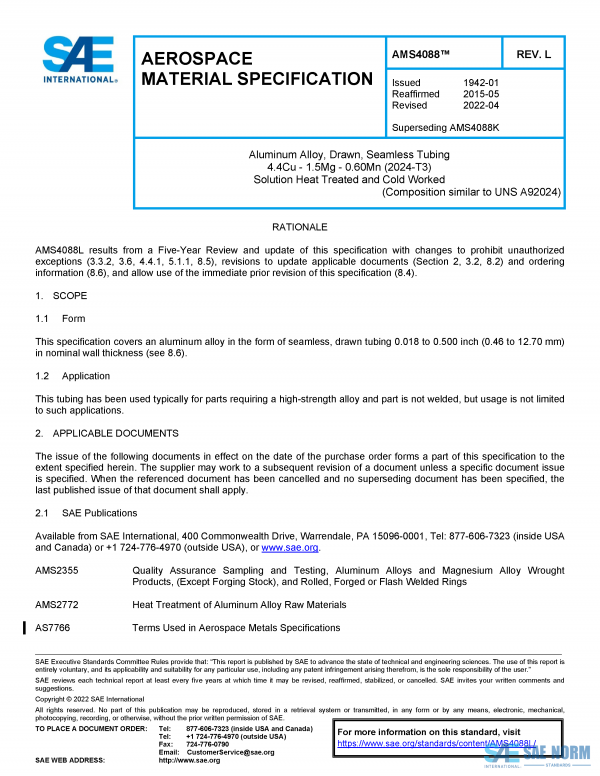 SAE AMS 4088 Series PDF