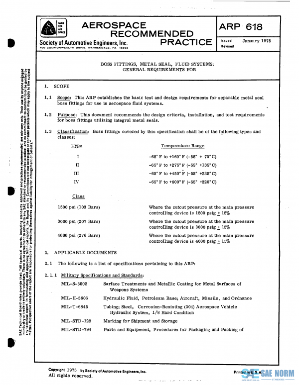 SAE ARP 618 Series PDF