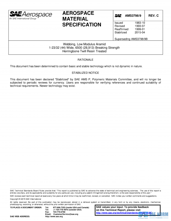 SAE AMS 3798/9 Series PDF