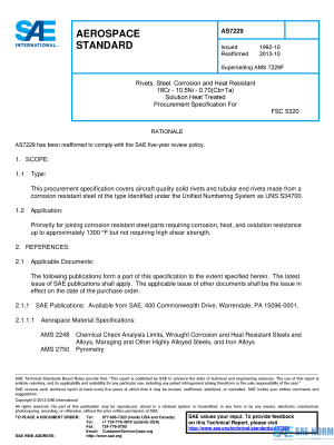 SAE AS 7229 Series PDF