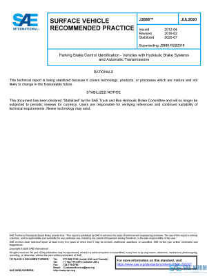 SAE J 2688 Series PDF