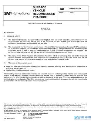 SAE J 2749 Series PDF