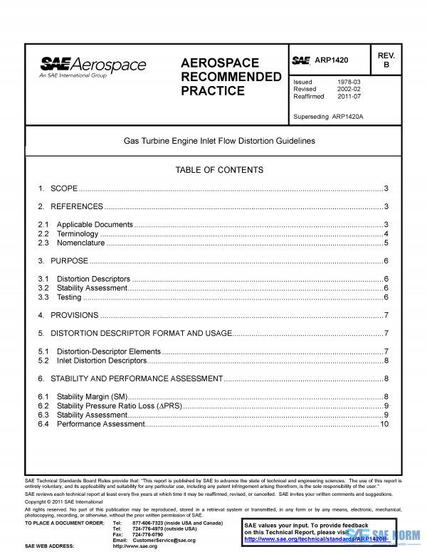 SAE ARP 1420 Series PDF