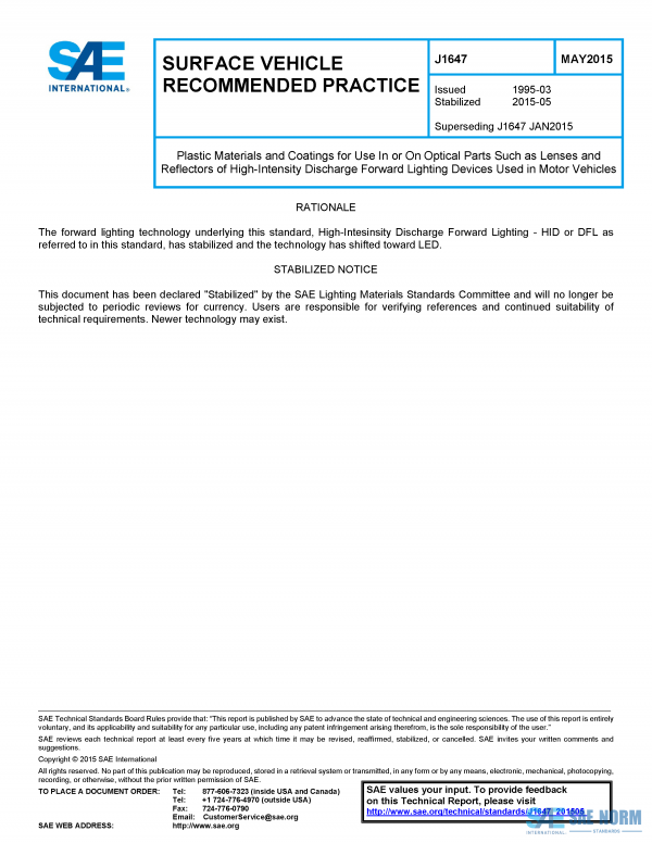 SAE J 1647 Series PDF