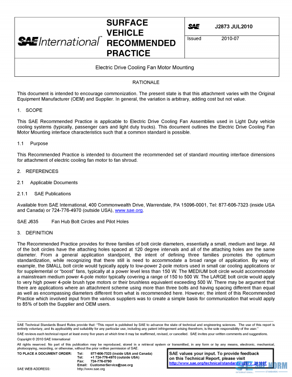 SAE J 2873 Series PDF