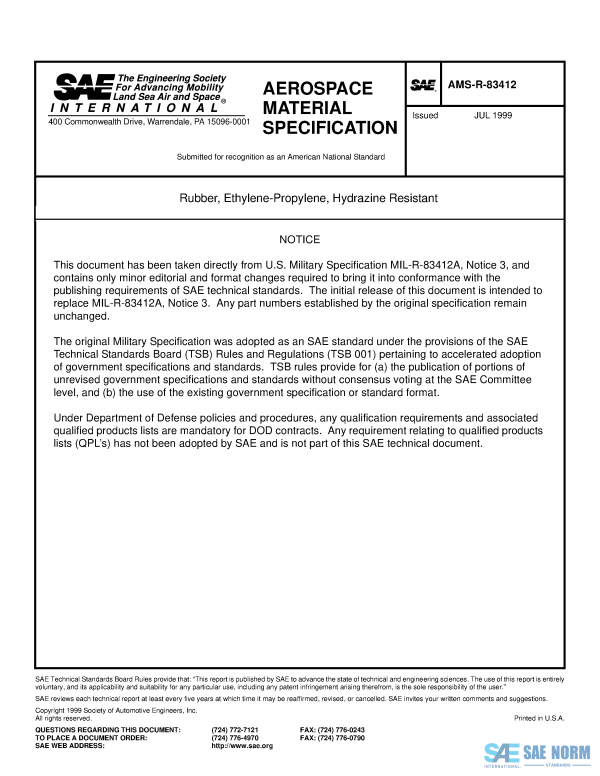 SAE AMSR 83412 Series PDF