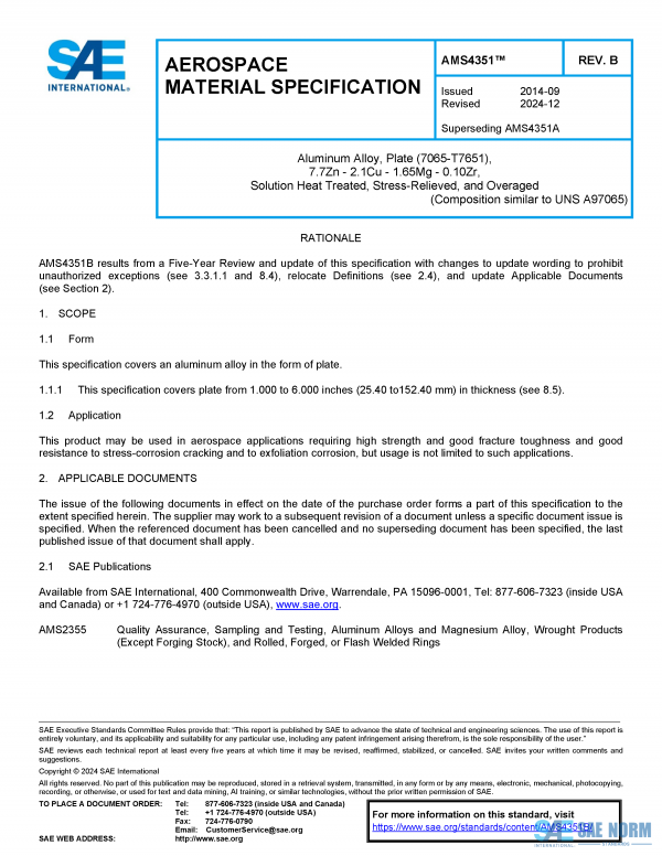 SAE AMS 4351 Series PDF