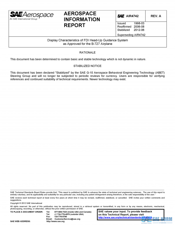 SAE AIR 4742 Series PDF