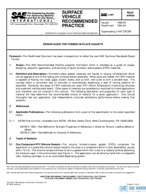 SAE J 1497 Series PDF