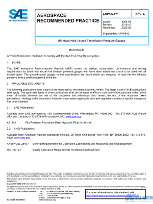 SAE ARP 5542 Series PDF
