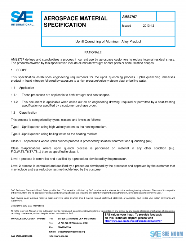 SAE AMS 2767 Series PDF