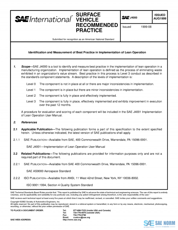 SAE J 4000 Series PDF