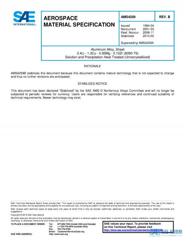 SAE AMS 4259 Series PDF
