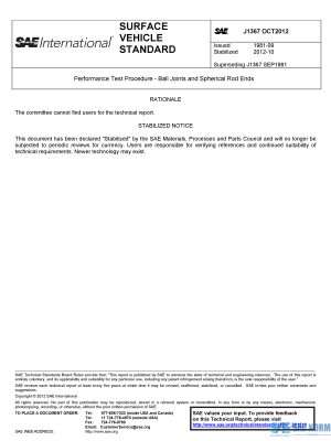 SAE J 1367 Series PDF