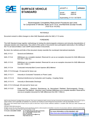 SAE J 1113/1 Series PDF
