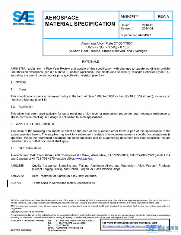 SAE AMS 4378 Series PDF