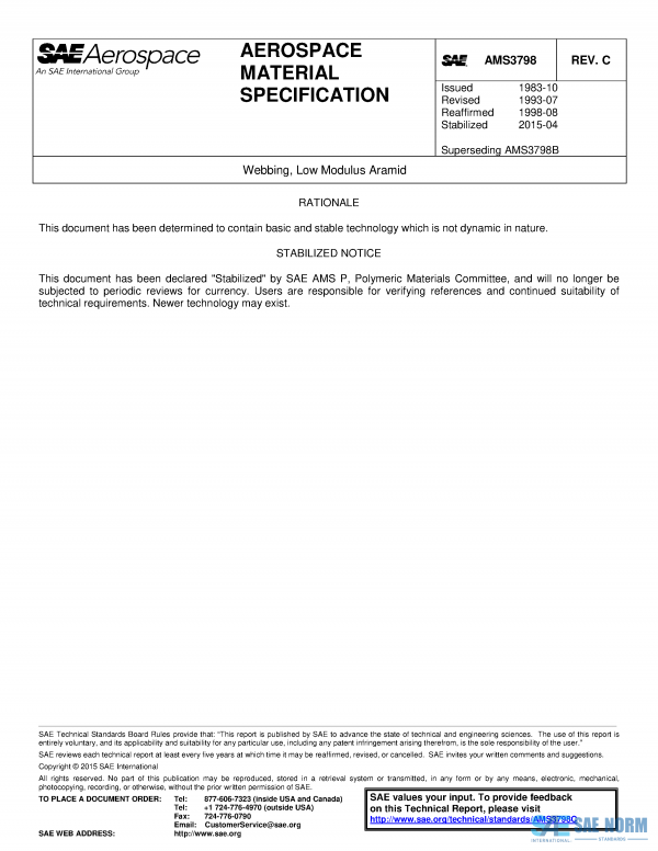 SAE AMS 3798 Series PDF