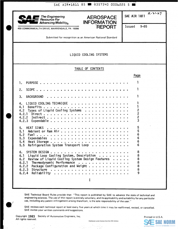 SAE AIR 1811 Series PDF