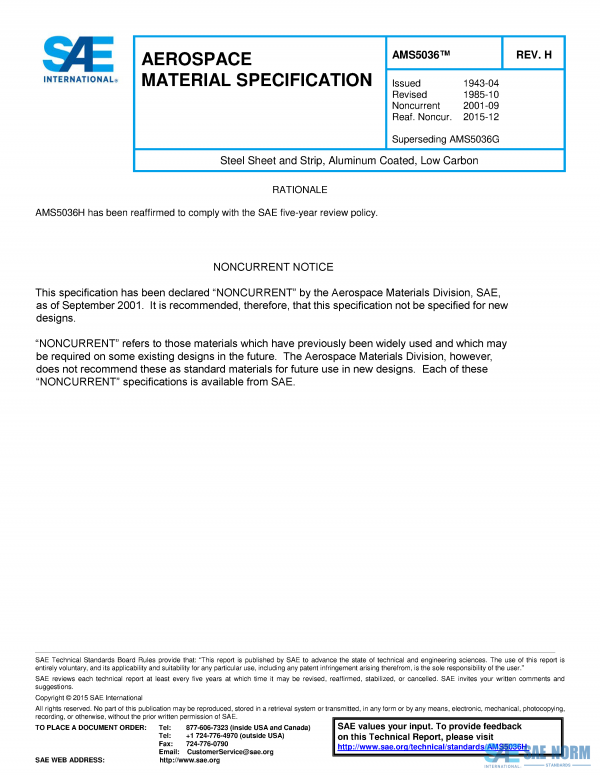 SAE AMS 5036 Series PDF