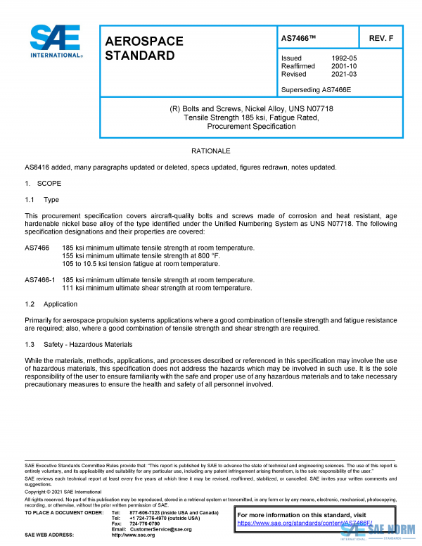 SAE AS 7466 Series PDF