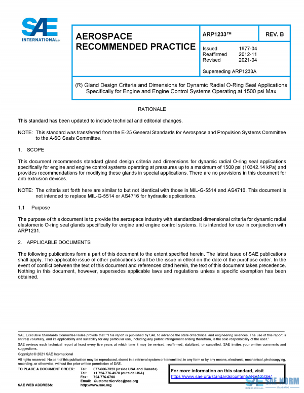SAE ARP 1233 Series PDF