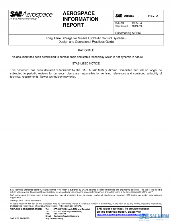 SAE AIR 867 Series PDF