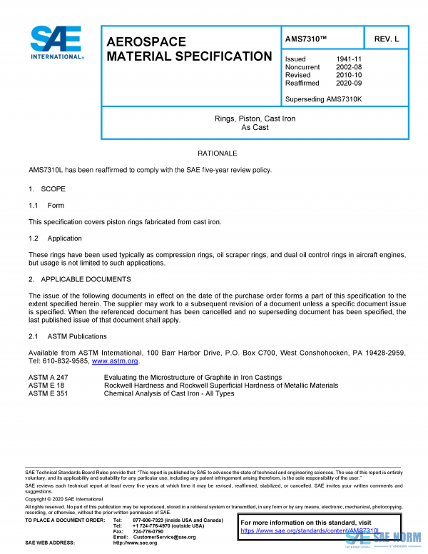 SAE AMS 7310 Series PDF