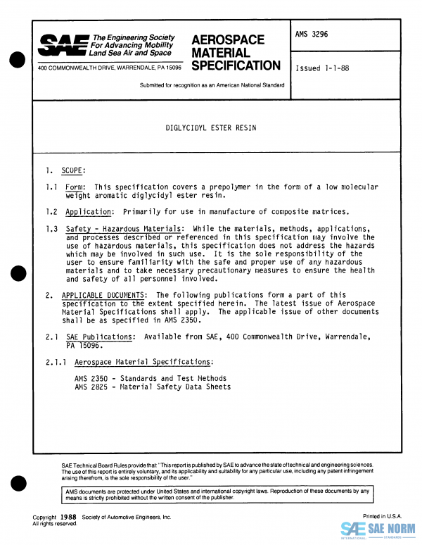 SAE AMS 3296 Series PDF