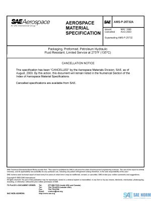 SAE AMSP 25732 Series PDF