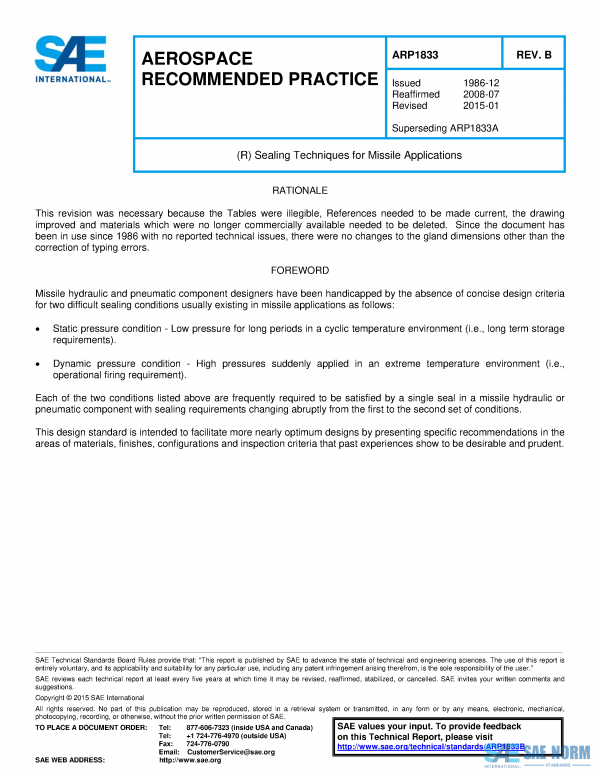 SAE ARP 1833 Series PDF