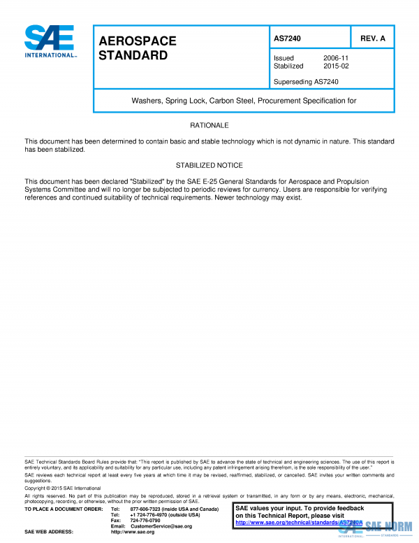 SAE AS 7240 Series PDF