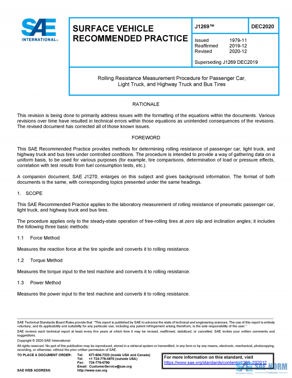 SAE J 1269 Series PDF