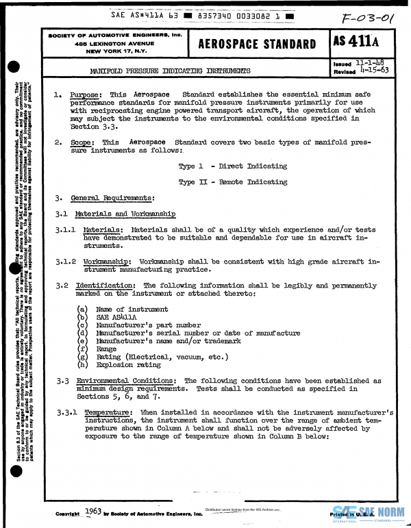 SAE AS 411 Series PDF