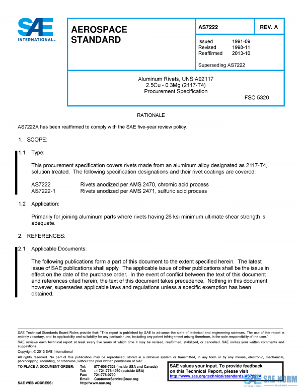 SAE AS 7222 Series PDF