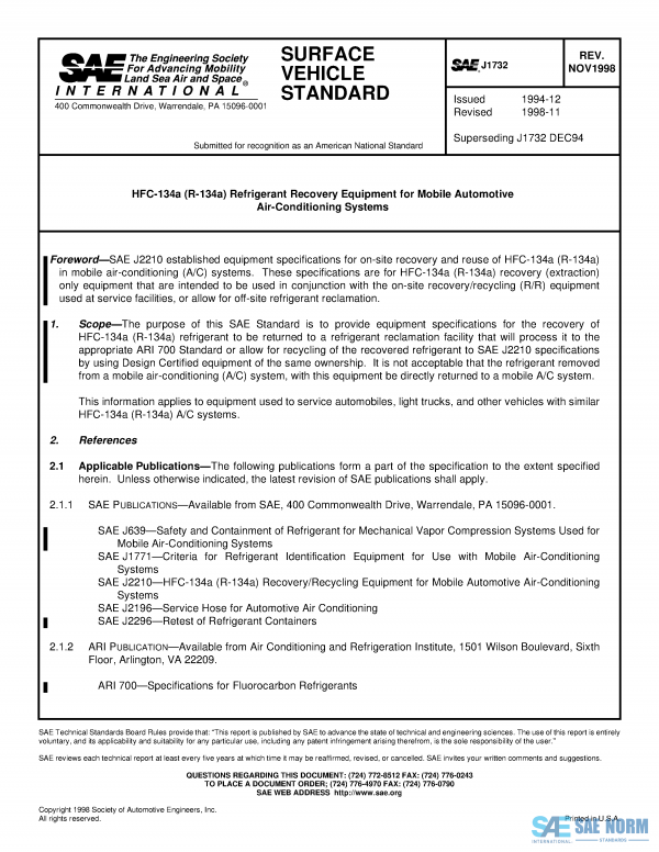 SAE J 1732 Series PDF